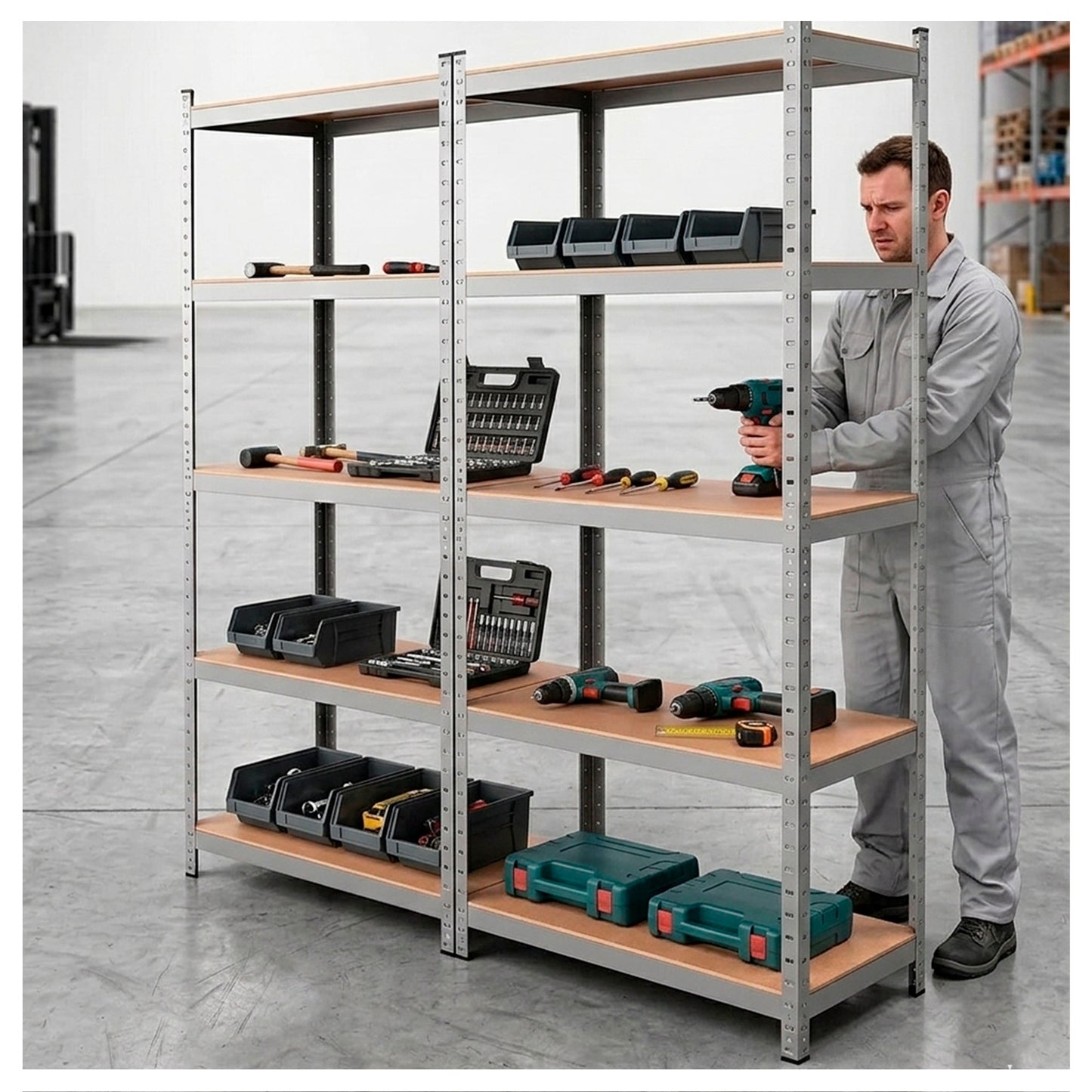 Estante Metálica 5 Niveles Organizador Bodega Cocina 180x90x40 Cm
