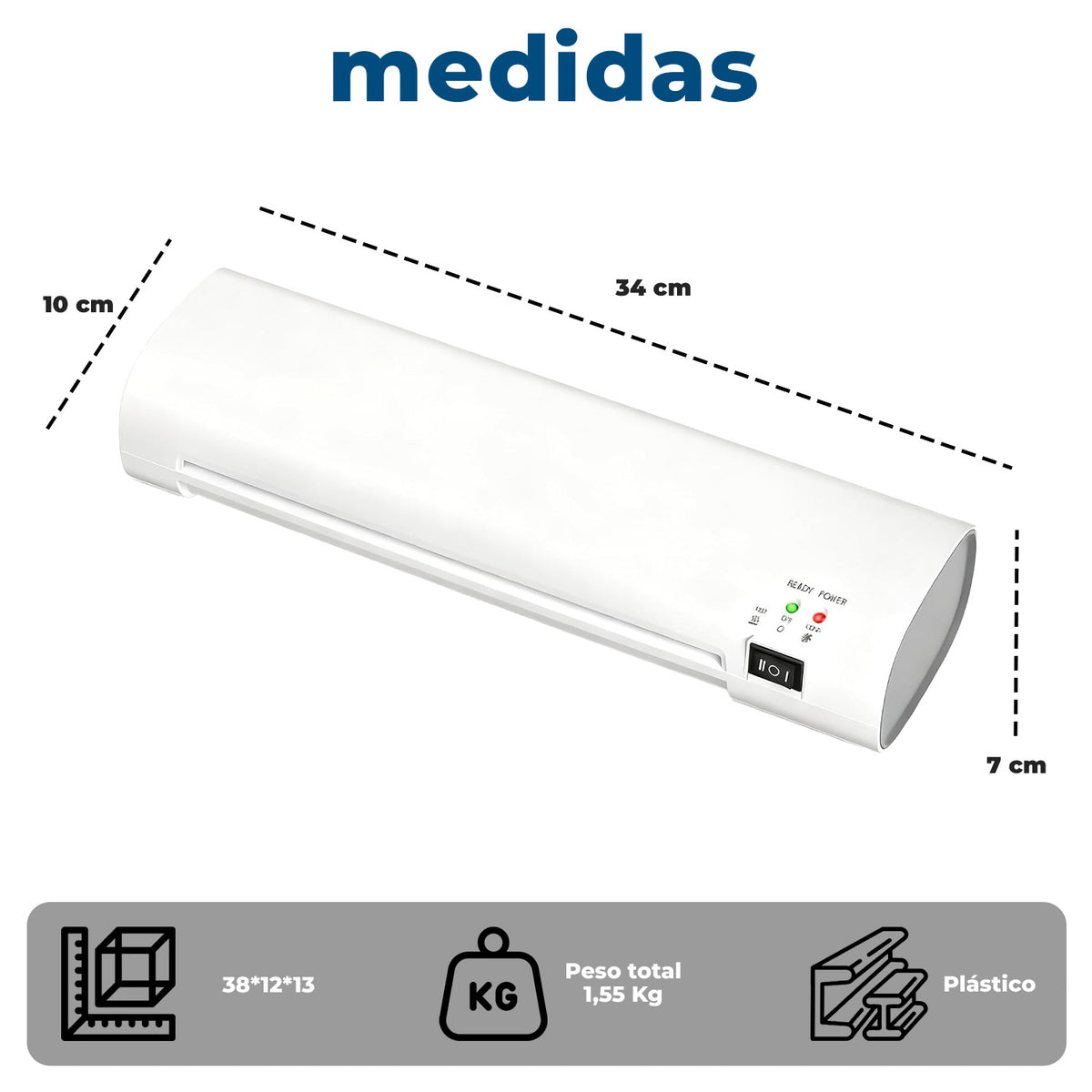 Termolaminadora Plastificadora 260w + Cortador + 300 Micas
