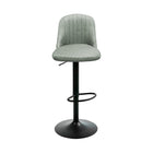 Silla de Bar Moderna Regulable Asiento Tapizado y Base Metálica