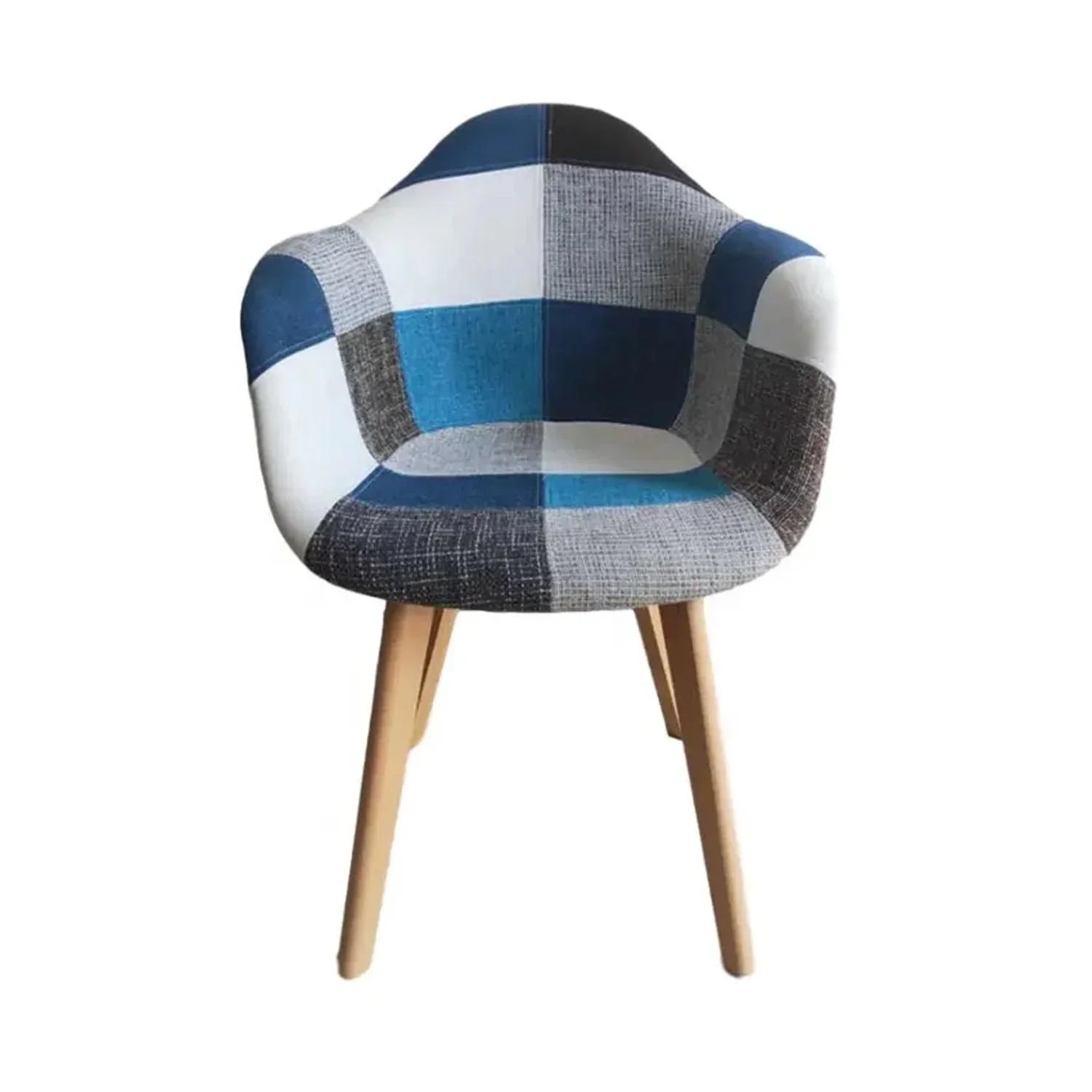Silla De Diseño Eames Patchwork Color Azul