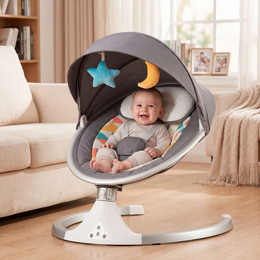 Hamaca Mecedora Automatica para Bebé con Mosquitero y 5 Velocidades