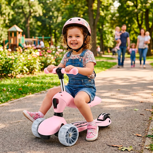 Scooter Monopatin triciclo Infantil 3 en 1 Convertible y Ajustable