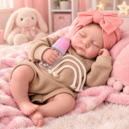 Muñeca Reborn Realista 40 cm de Vinilo con Ojos Cerrados