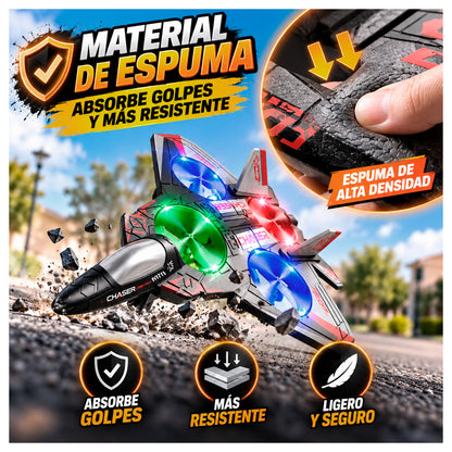 Avión de Combate a Control Remoto con Luces LED y Bateria