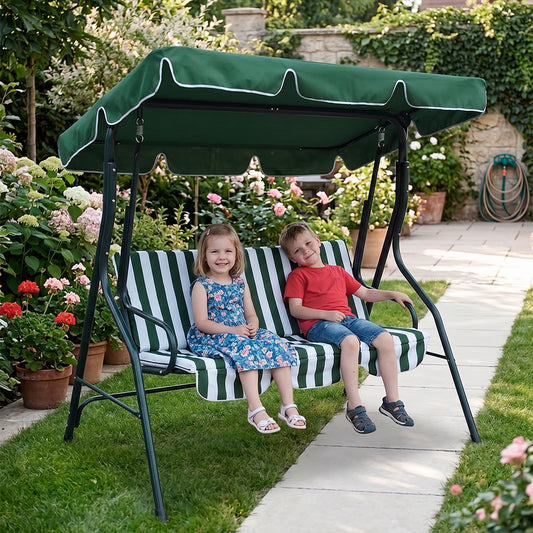Silla Columpio Para Terraza Al Aire Libre Para 3 Personas