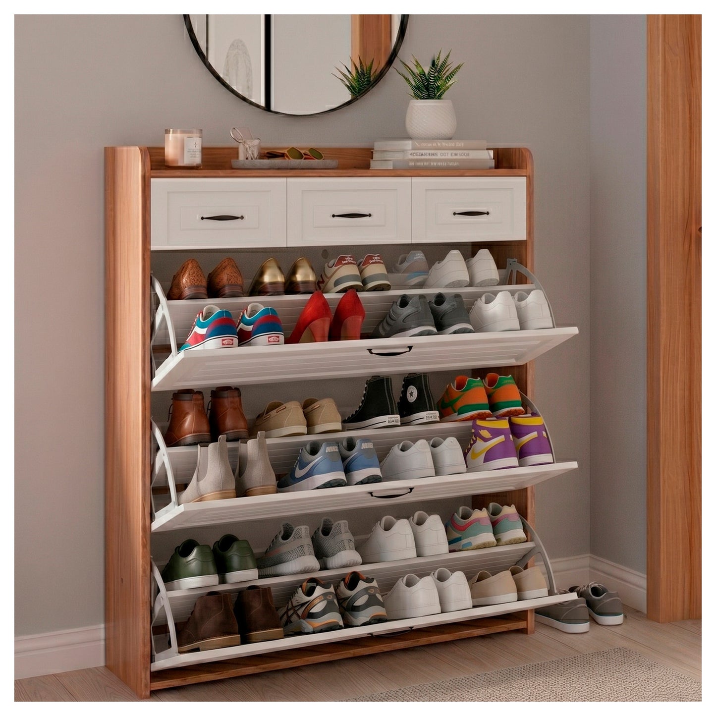 Mueble Zapatero Organizador de Alta Calidad XXL para 25 pares