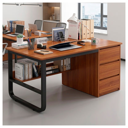Escritorio Moderno 120x50cm Hierro y MDF Diseño Elegante