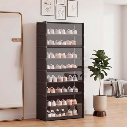 Zapatero Vertical con Tapa PET 30x64x139cm 8 Niveles