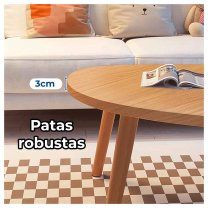 Mesa de Centro Minimalista de Madera | Diseño Nórdico y Elegante