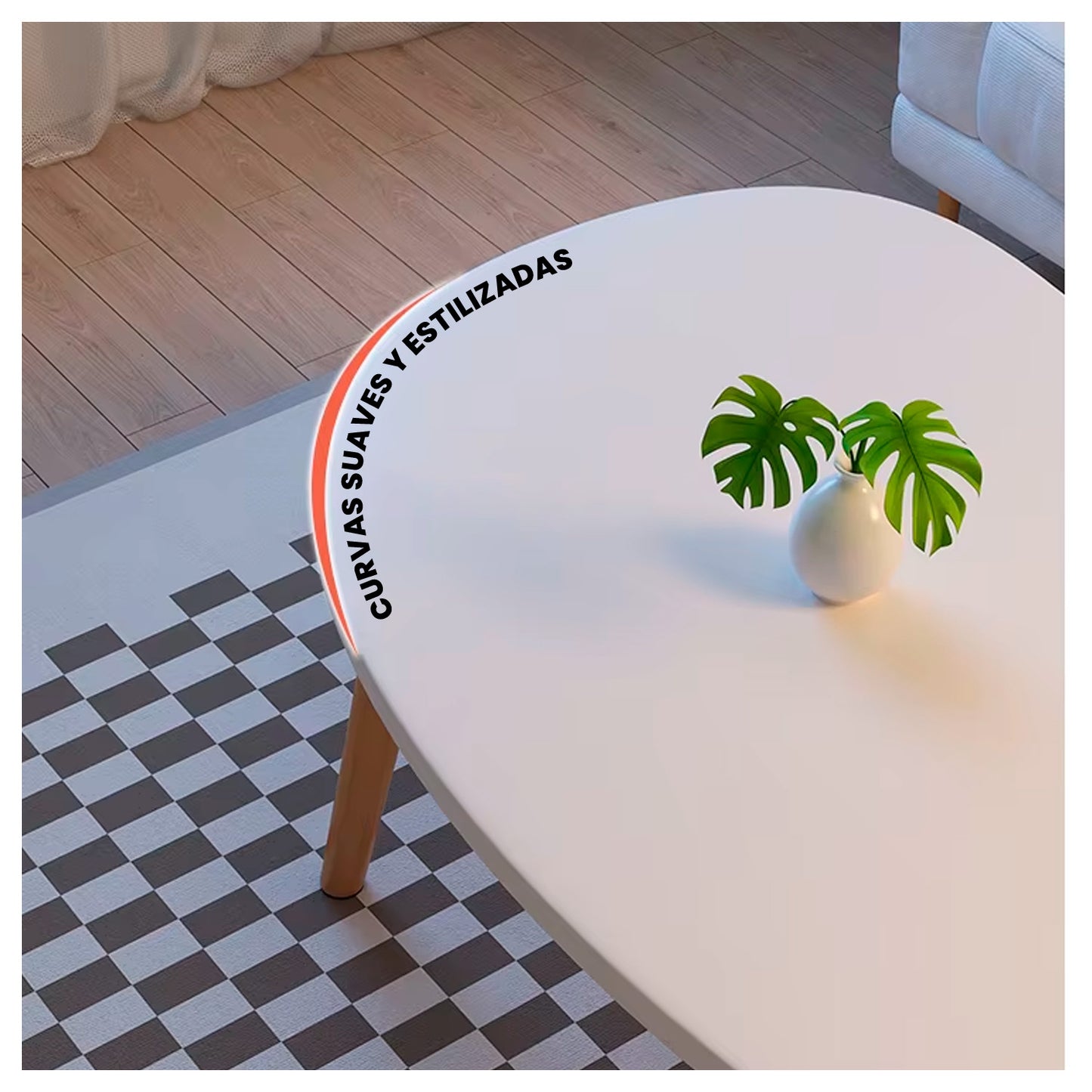 Mesa de Centro Minimalista de Madera | Diseño Nórdico y Elegante