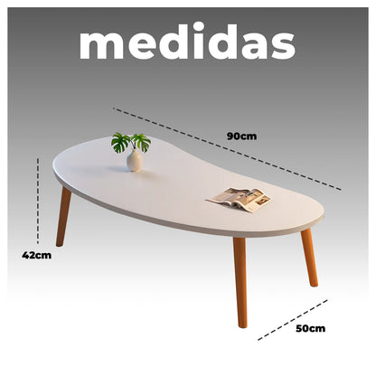 Mesa de Centro Minimalista de Madera | Diseño Nórdico y Elegante