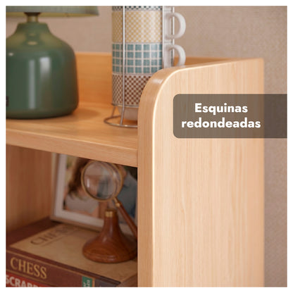 Velador Mueble Organizador Con Repisas Cajones Madera Dormitorio