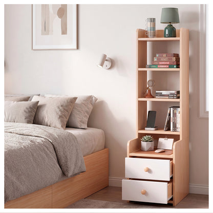 Velador Mueble Organizador Con Repisas Cajones Madera Dormitorio