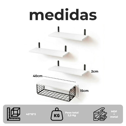 Repisas Flotantes Modernas Diseño Minimalista y Funcional