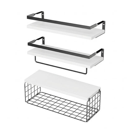 Repisas Decorativas para Cocina, Baño u Oficina 3 Piezas Multifunción