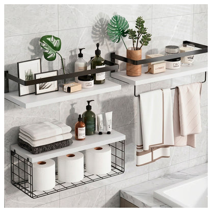 Repisas Decorativas para Cocina, Baño u Oficina 3 Piezas Multifunción