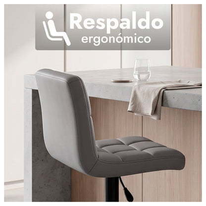 Silla de Bar con Base Mate y Altura Regulable Diseño Moderno
