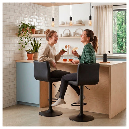 Pack 2 Silla de Bar con Base Mate y Altura Regulable Diseño Moderno