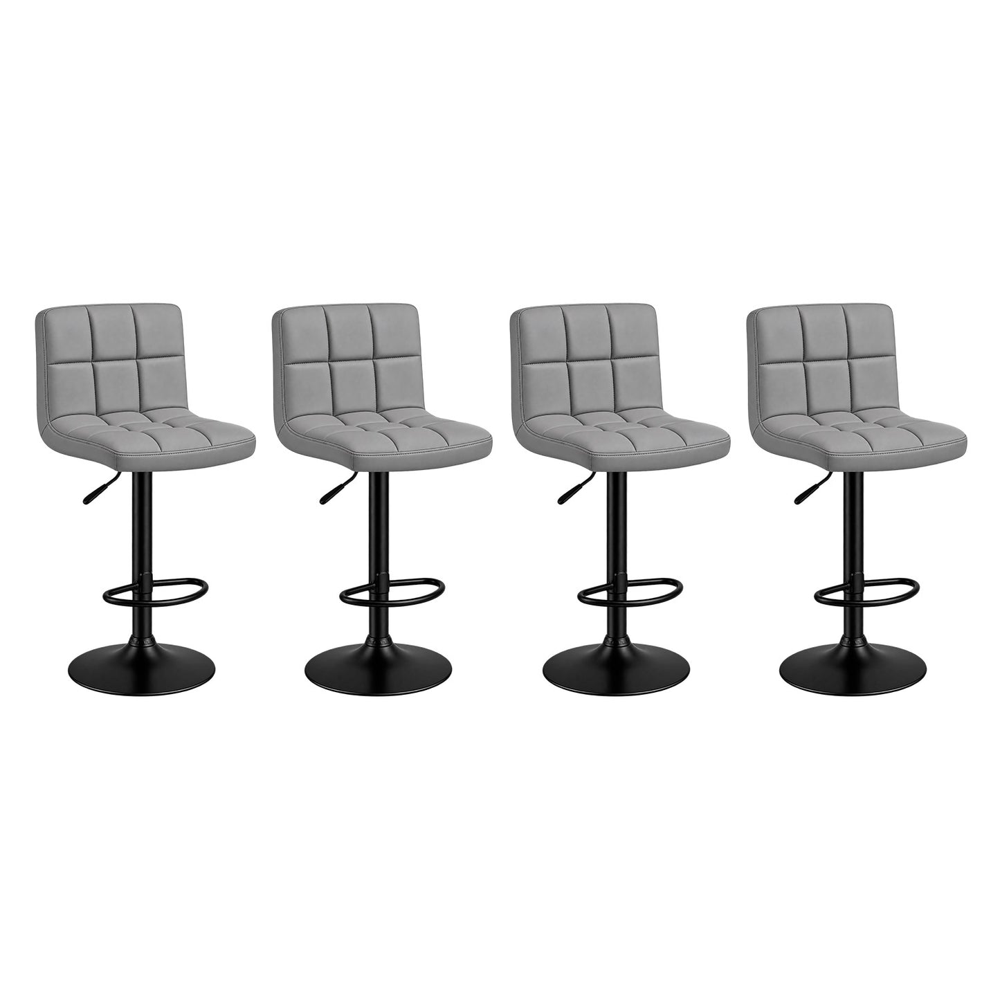 Pack 4 Silla de Bar con Base Mate y Altura Regulable Diseño Moderno