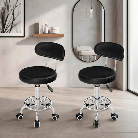 Pack 2 Silla Giratoria Multiuso con Ruedas Ajustable Ergonómica y Estética