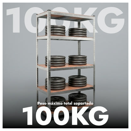 Estante Metálica 5 Niveles Organizador Bodega Cocina 180x90x40 Cm