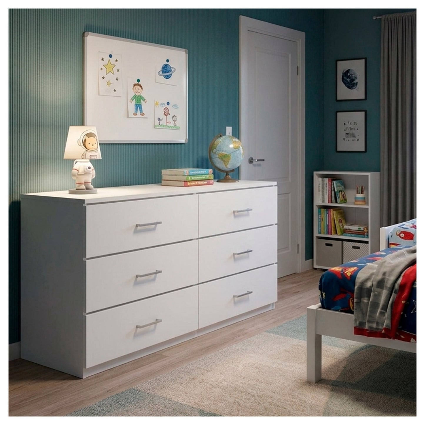 Cómoda 6 Cajones Cajonera mueble organizador dormitorio