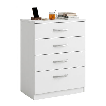 Cómoda Blanca 4 Cajones Mueble Organizador Dormitorio