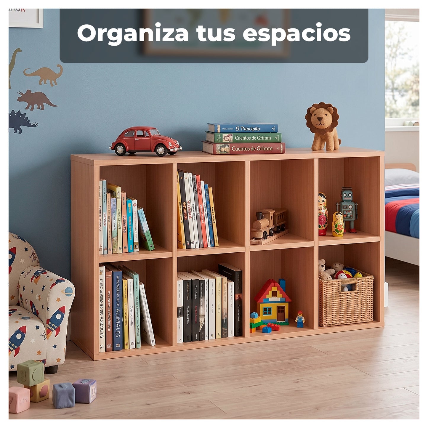 Estante biblioteca organizador multifuncional 120x30x64