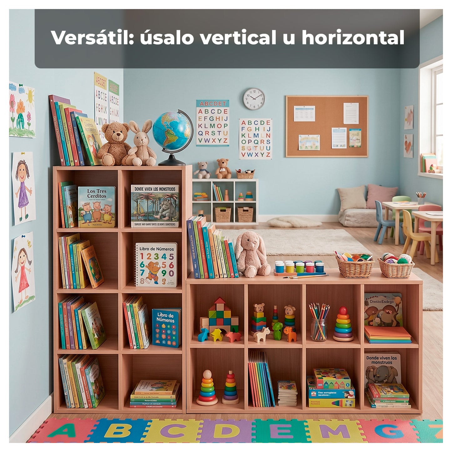 Estante biblioteca organizador multifuncional 120x30x64