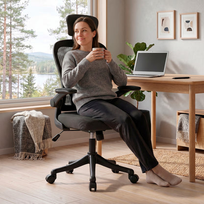 Silla Oficina Ergonómica Reclinable Apoyacabeza