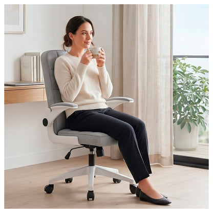 Silla Ejecutiva Oficina Ergonómica  Apoyabrazos Ajustables de Tela