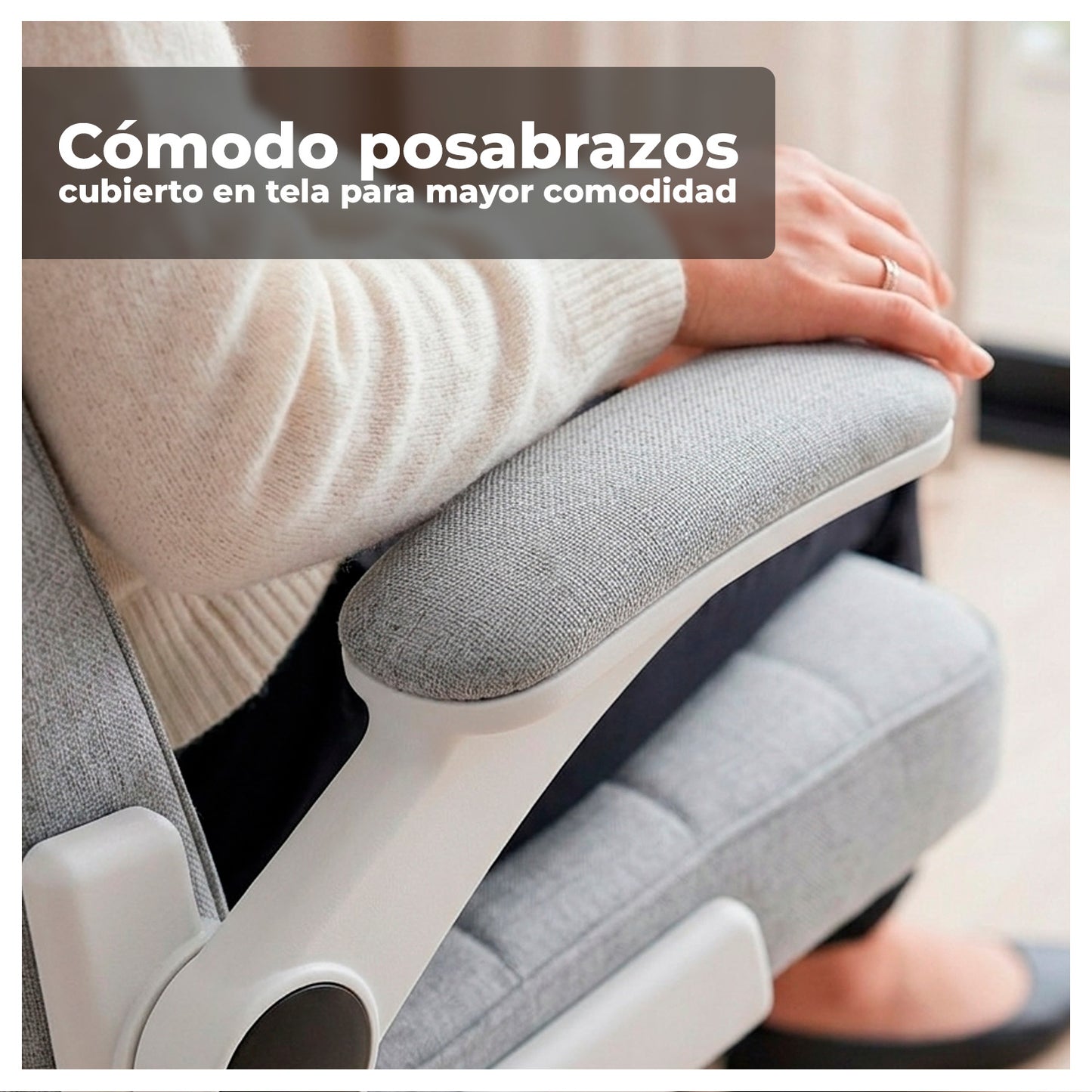 Silla Ejecutiva Oficina Ergonómica  Apoyabrazos Ajustables de Tela