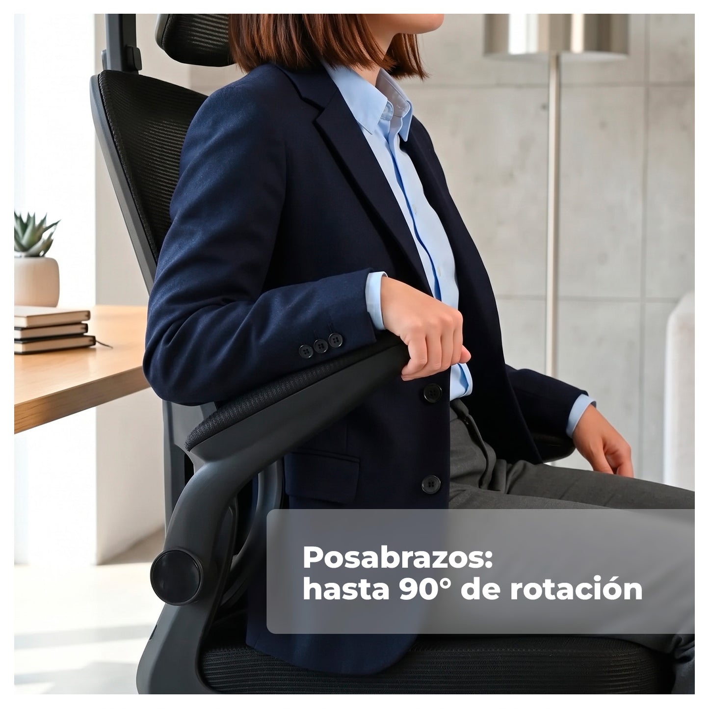 Silla Oficina Ergonómica Reclinable Soporte Lumbar