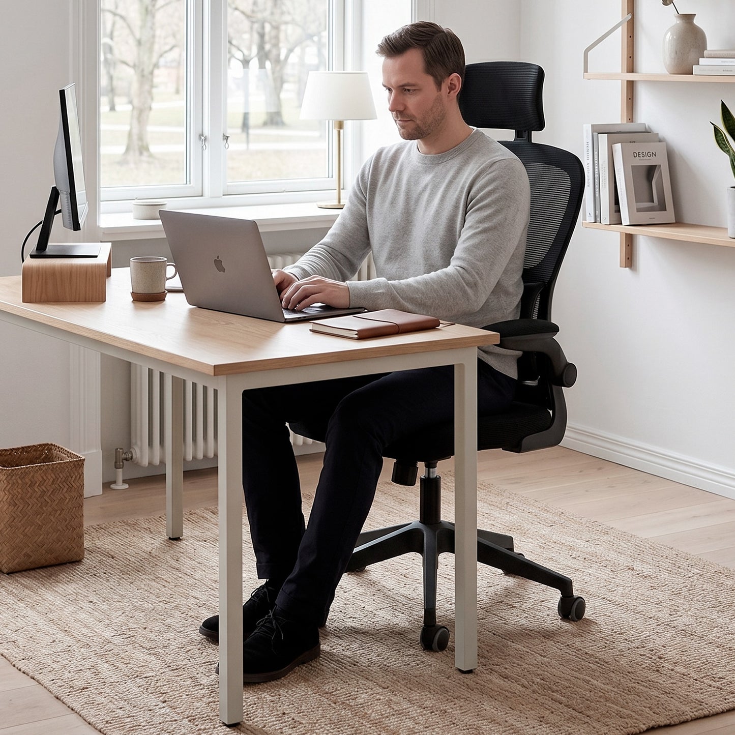 Silla Oficina Ergonómica Reclinable Soporte Lumbar