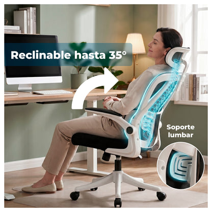 Silla Ergonómica Oficina Reclinable Apoyacabeza