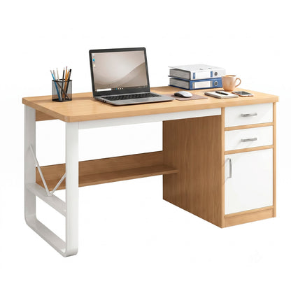 Escritorio 100cm Home Office con Cajones Puerta y Gabinete