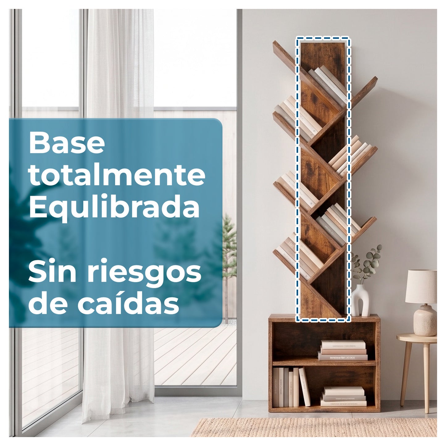 Estante Mueble Biblioteca organizador para libros 6 niveles