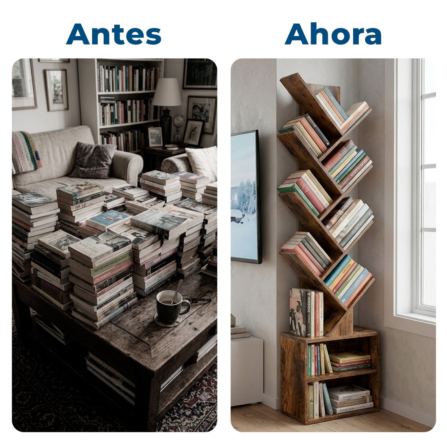 Estante Mueble Biblioteca organizador para libros 6 niveles