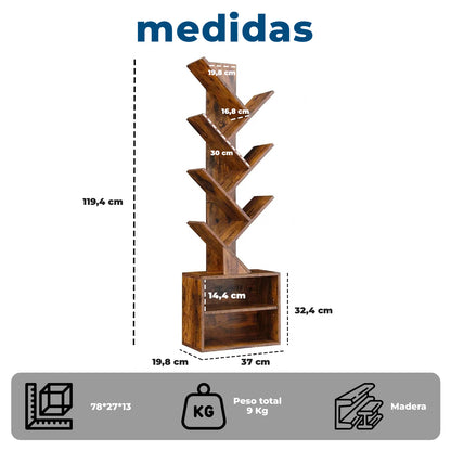 Estante Mueble Biblioteca organizador para libros 6 niveles