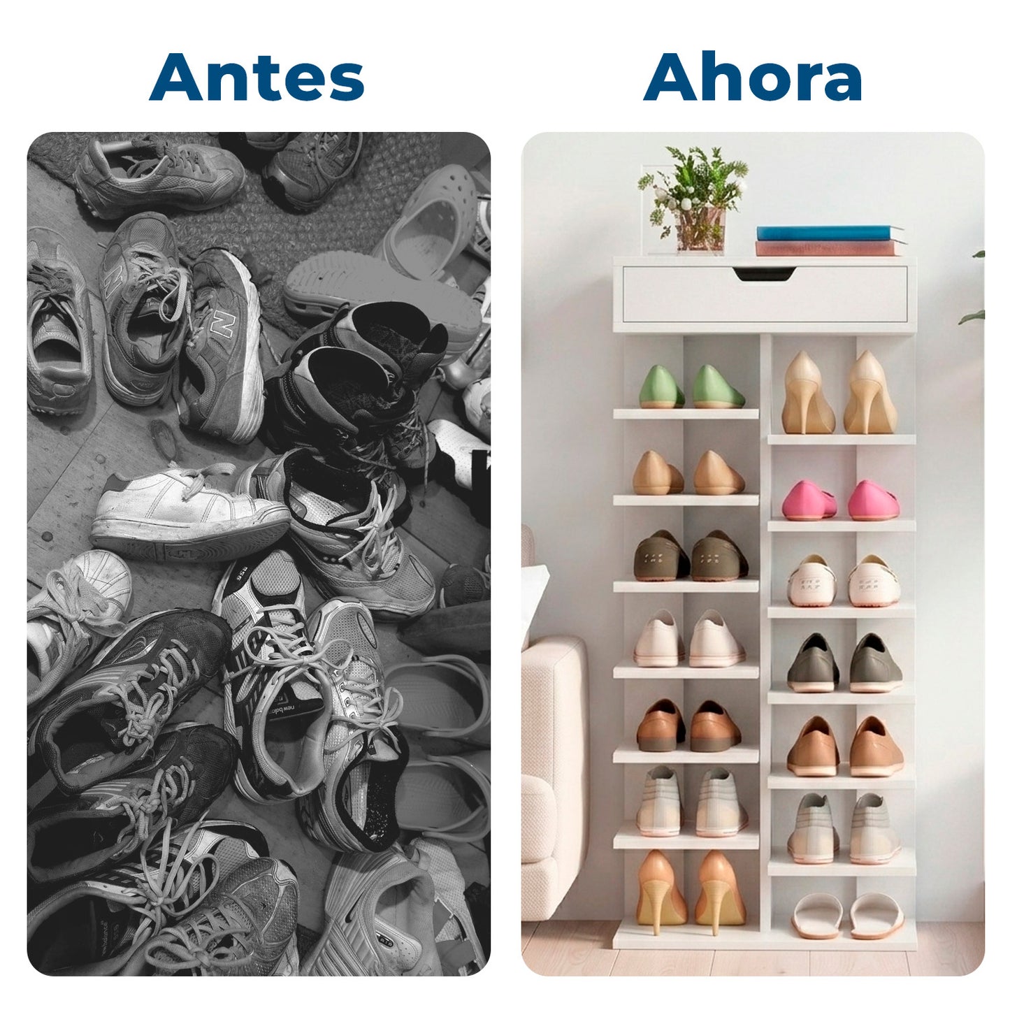 Zapatero Vertical Mueble Organizador Para Hogar Madera