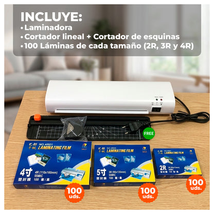 Laminadora Frio Caliente 260W con Kit de Corte 300 laminas
