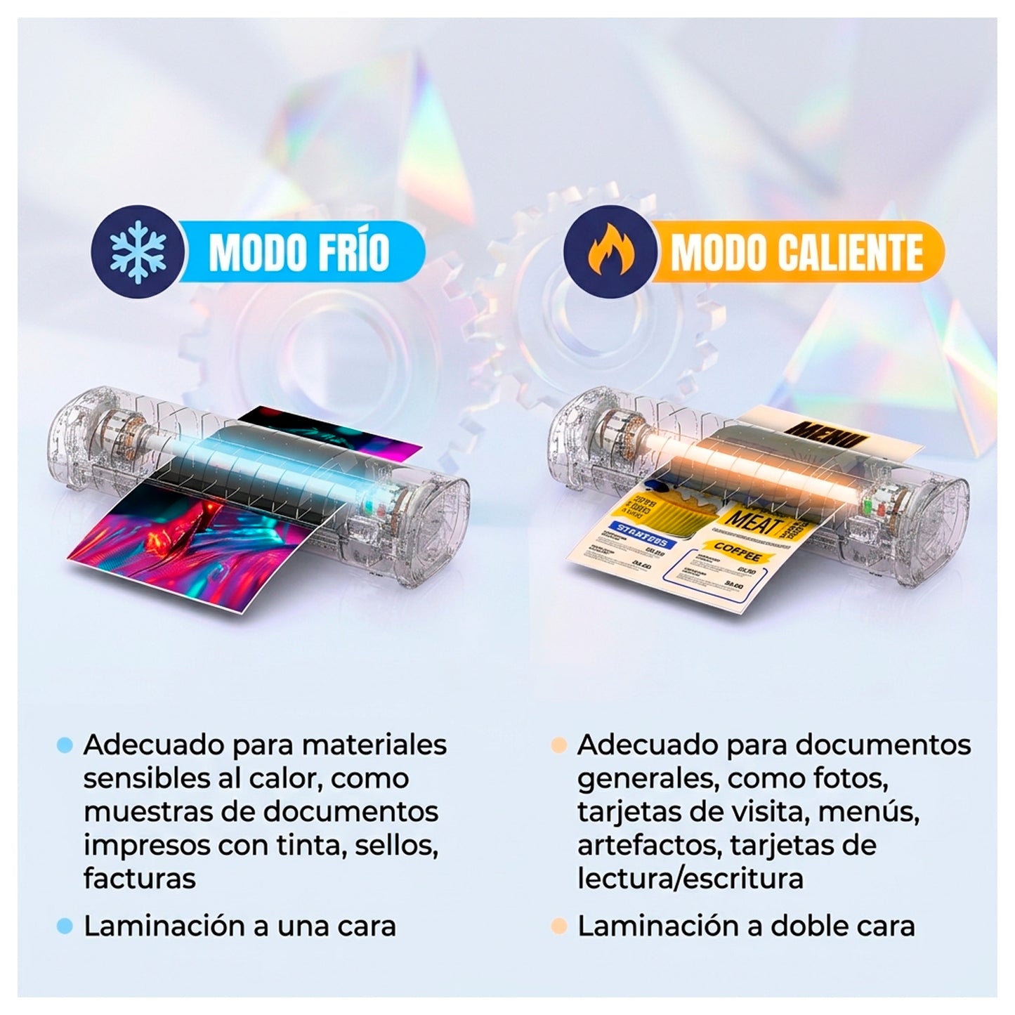 Laminadora Frio Caliente 260W con Kit de Corte 300 laminas