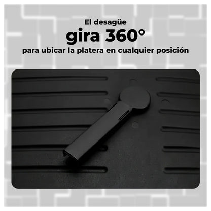Escurridor de Platos 2 Niveles con Desagüe Giratorio 360°