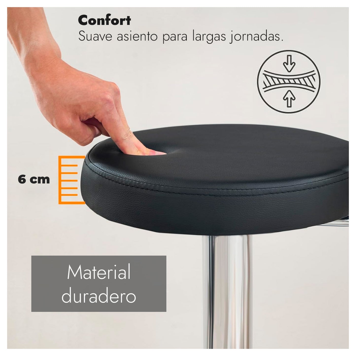 Taburete Profesional Regulable con Ruedas