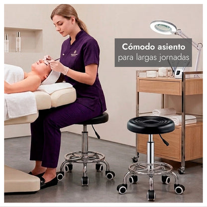Pack 2 Taburete Profesional Regulable con Ruedas