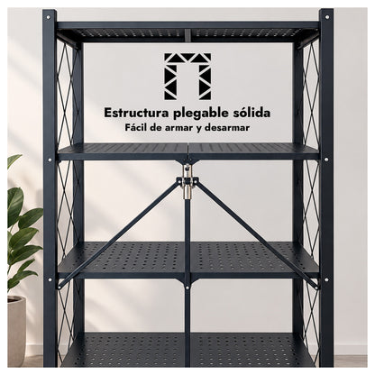 Estante Metálico Plegable 5 Niveles Reforzado hasta 100kg