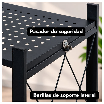 Estante Metálico Plegable 5 Niveles Reforzado hasta 100kg