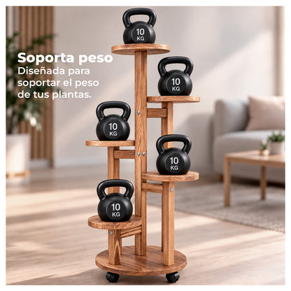 Porta macetero Vertical Multinivel De Madera