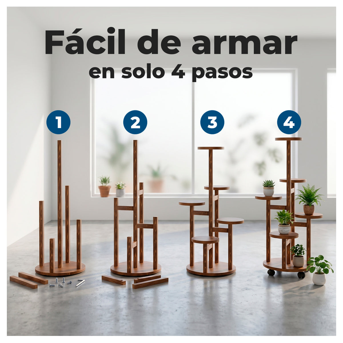 Porta macetero Vertical Multinivel De Madera