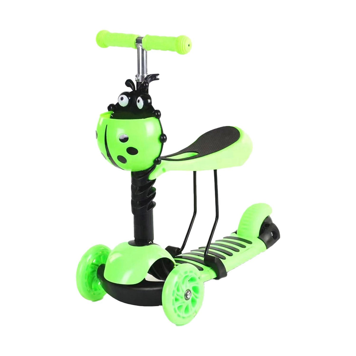 Scooter Monopatín 3 en 1 y Ruedas con Luces Led